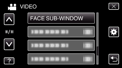 FACE SUB-WINDOW